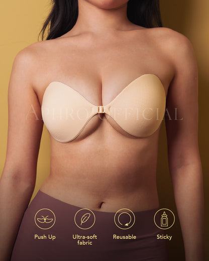 BonBon Nubra - Ultra-Soft Fabric Adhesive Push-Up Nubra | Sensitive-Skin Friendly